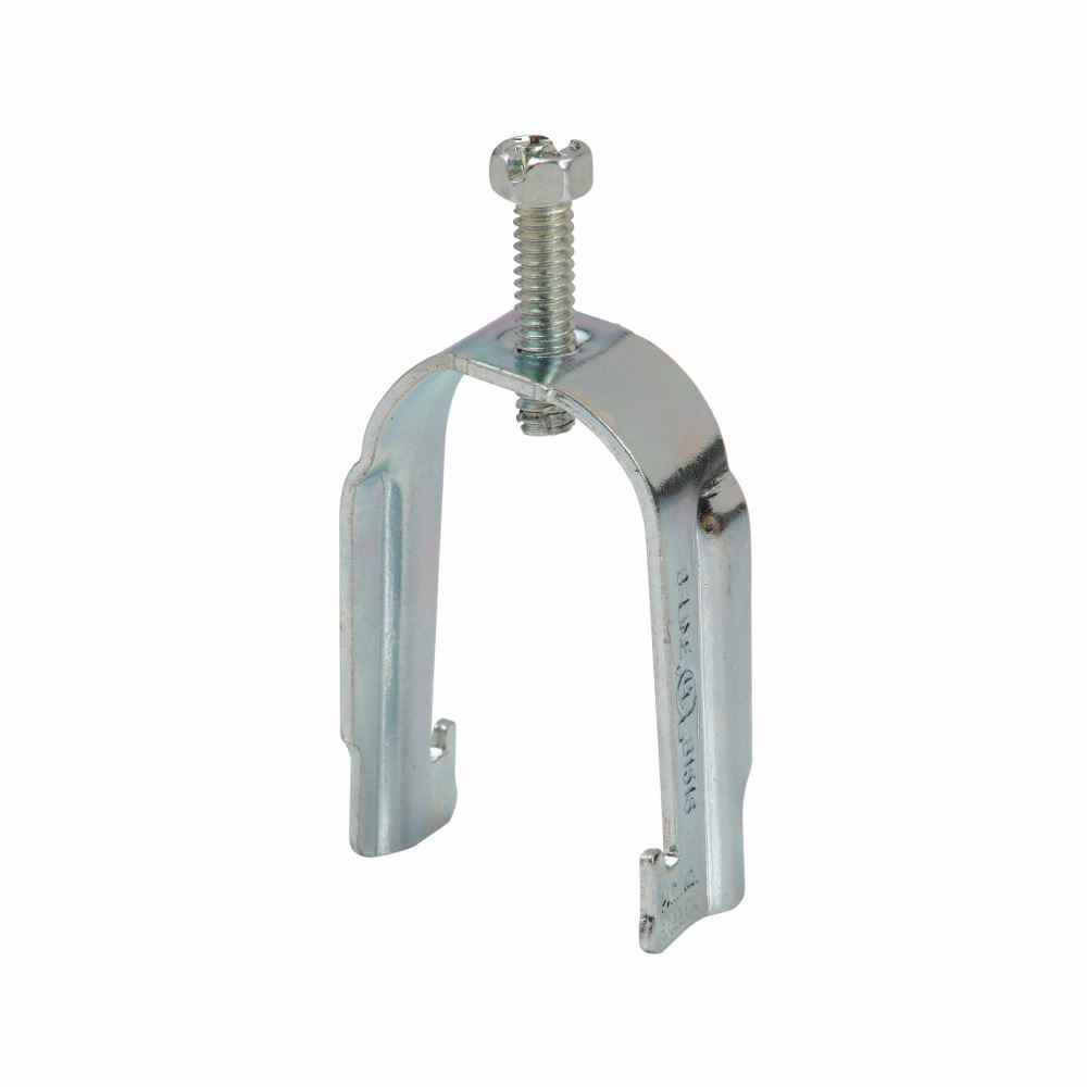 B-Line Eaton series strut mounting bracket, Conduit and cable, 1" Height, 1" Length, 1" Width, 0.086lbs, Conduit size EMT: 0.5", Conduit strut clamps,